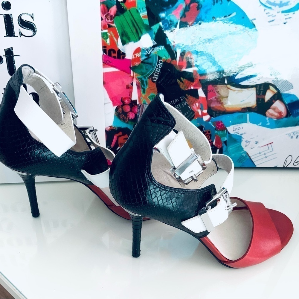 MICHAEL KORS Open Toe Color Block Heels - Picture 5 of 8